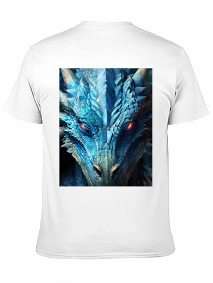 Camiseta Negra Dragón Azul Intenso