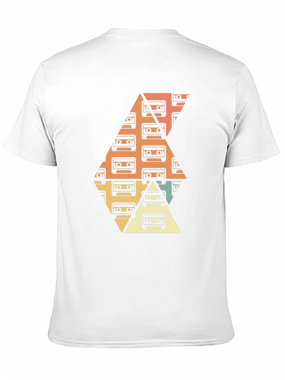 Camiseta Negra Diseño Retro Cassettes