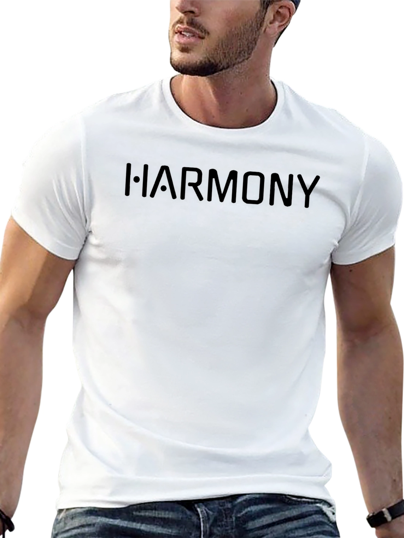 Camiseta Negra Harmony Casual Hombre