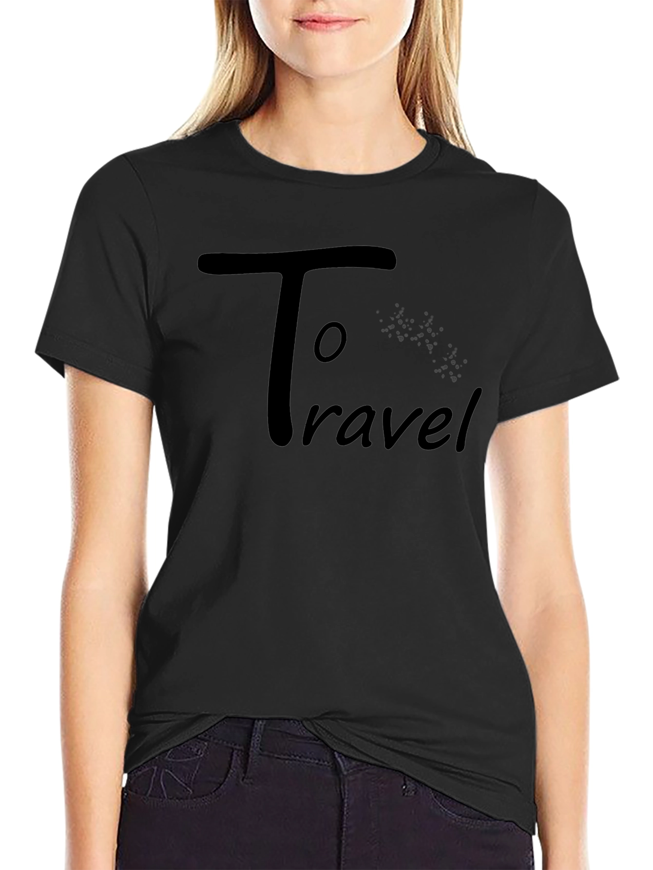 Camiseta Negra Hombre - To Travel
