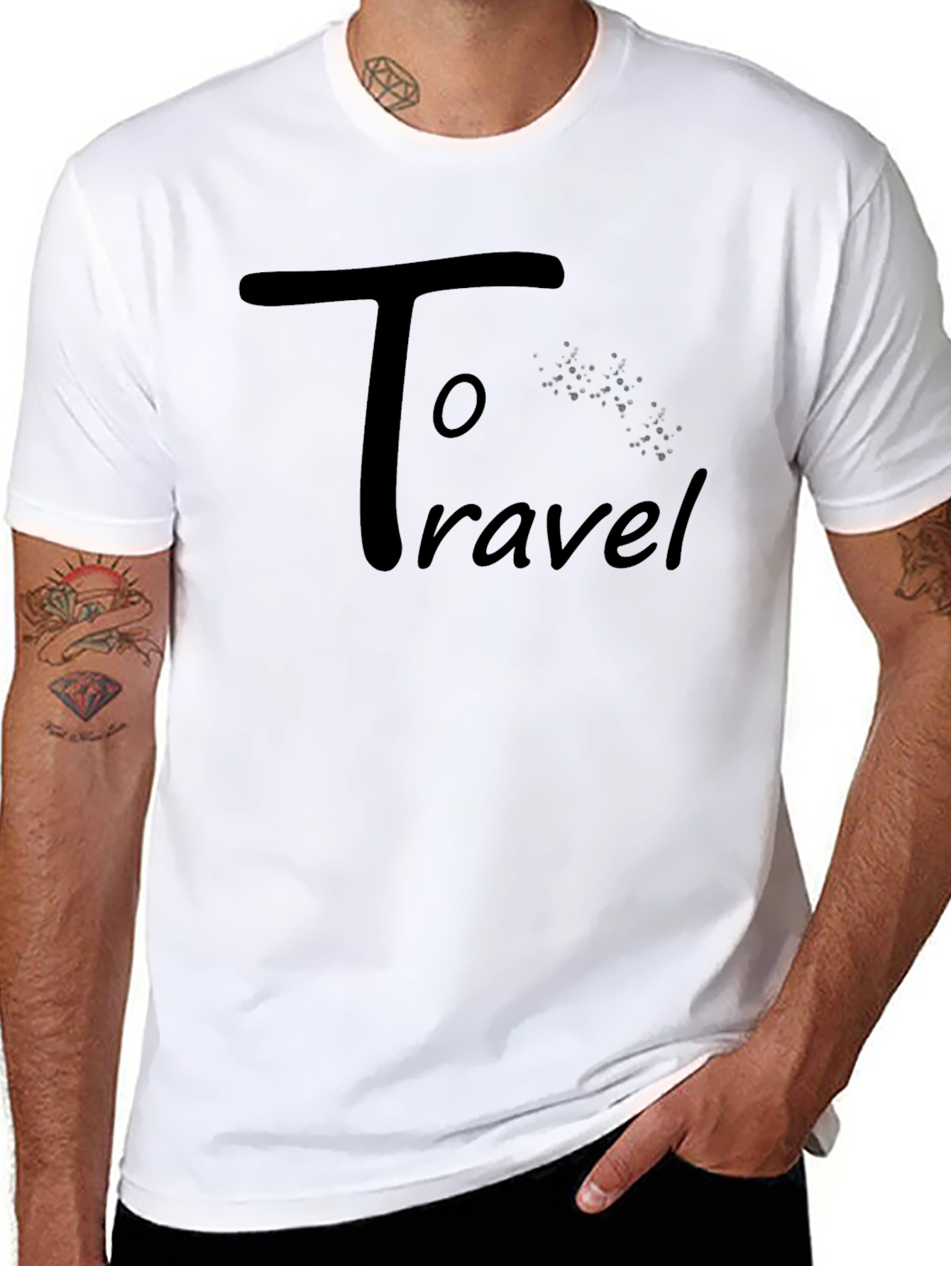 Camiseta Negra Hombre - To Travel