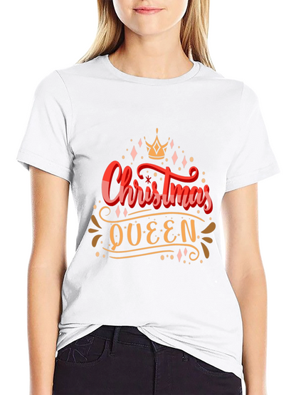 Camiseta Negra Navideña Christmas Queen