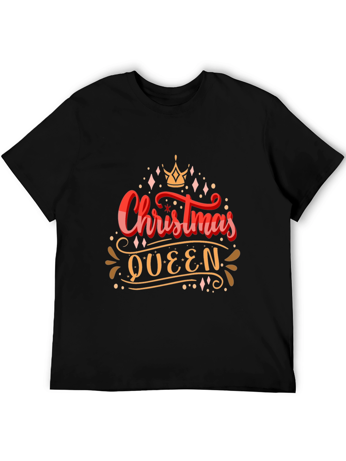 Camiseta Negra Navideña Christmas Queen