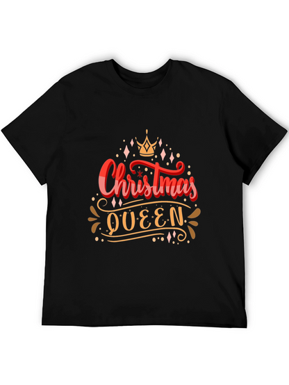 Camiseta Negra Navideña Christmas Queen
