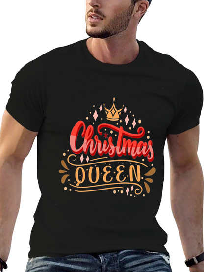 Camiseta Negra Navideña Christmas Queen