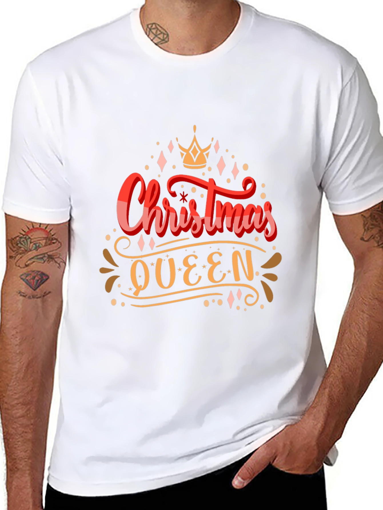 Camiseta Negra Navideña Christmas Queen
