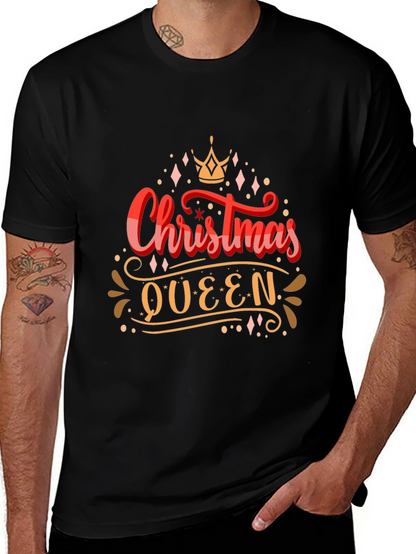 Camiseta Negra Navideña Christmas Queen