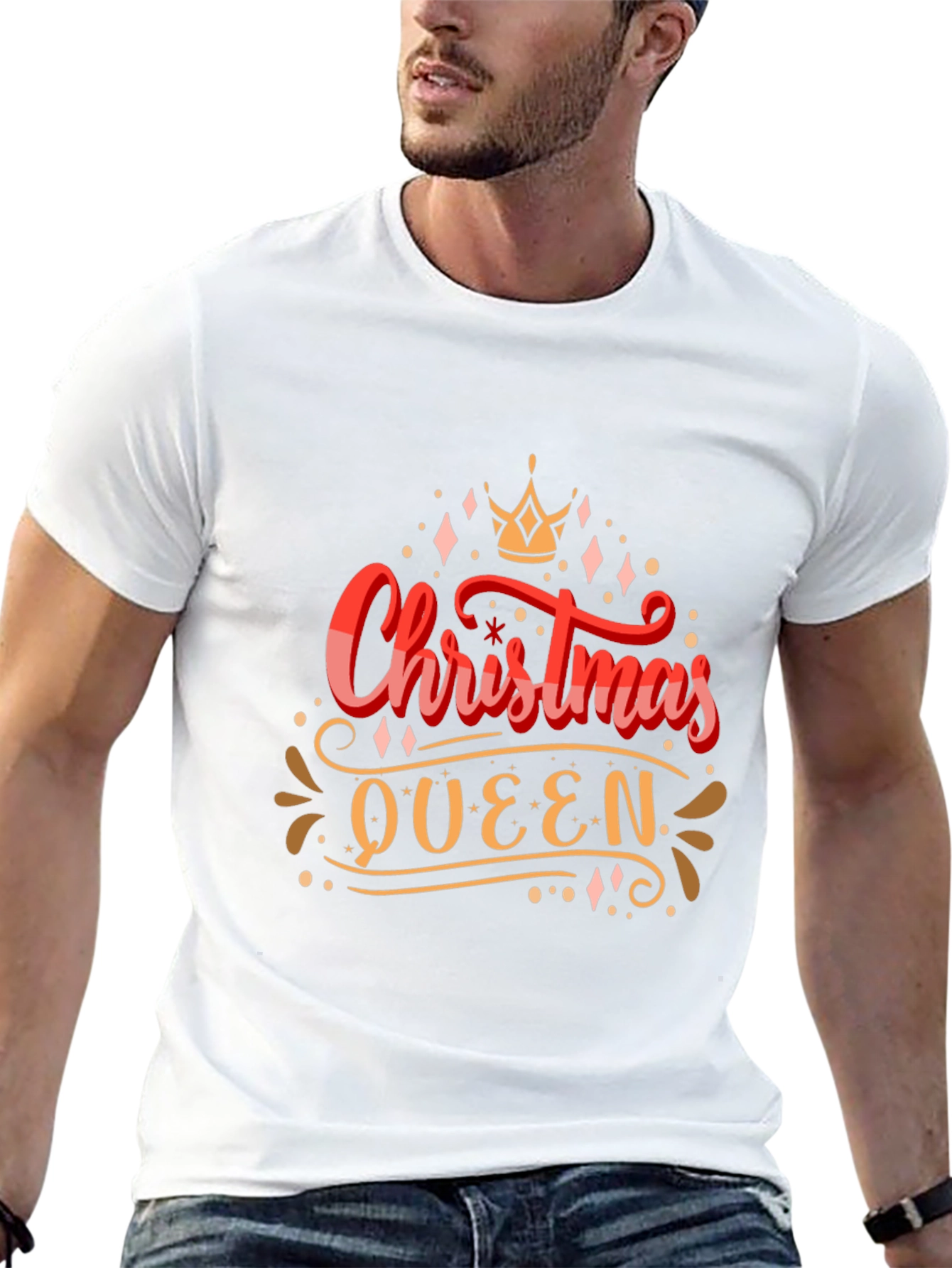 Camiseta Negra Navideña Christmas Queen