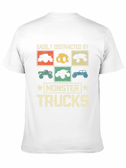 Camiseta Monster Trucks Distraído Fácilmente