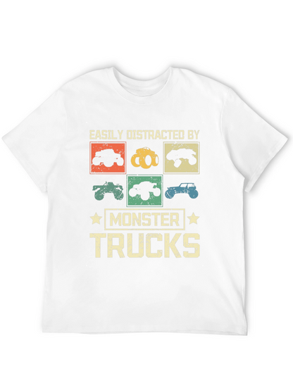 Camiseta Monster Trucks Distraído Fácilmente