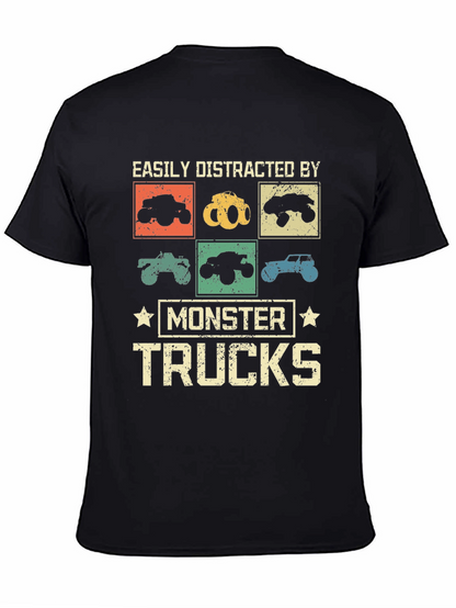 Camiseta Monster Trucks Distraído Fácilmente