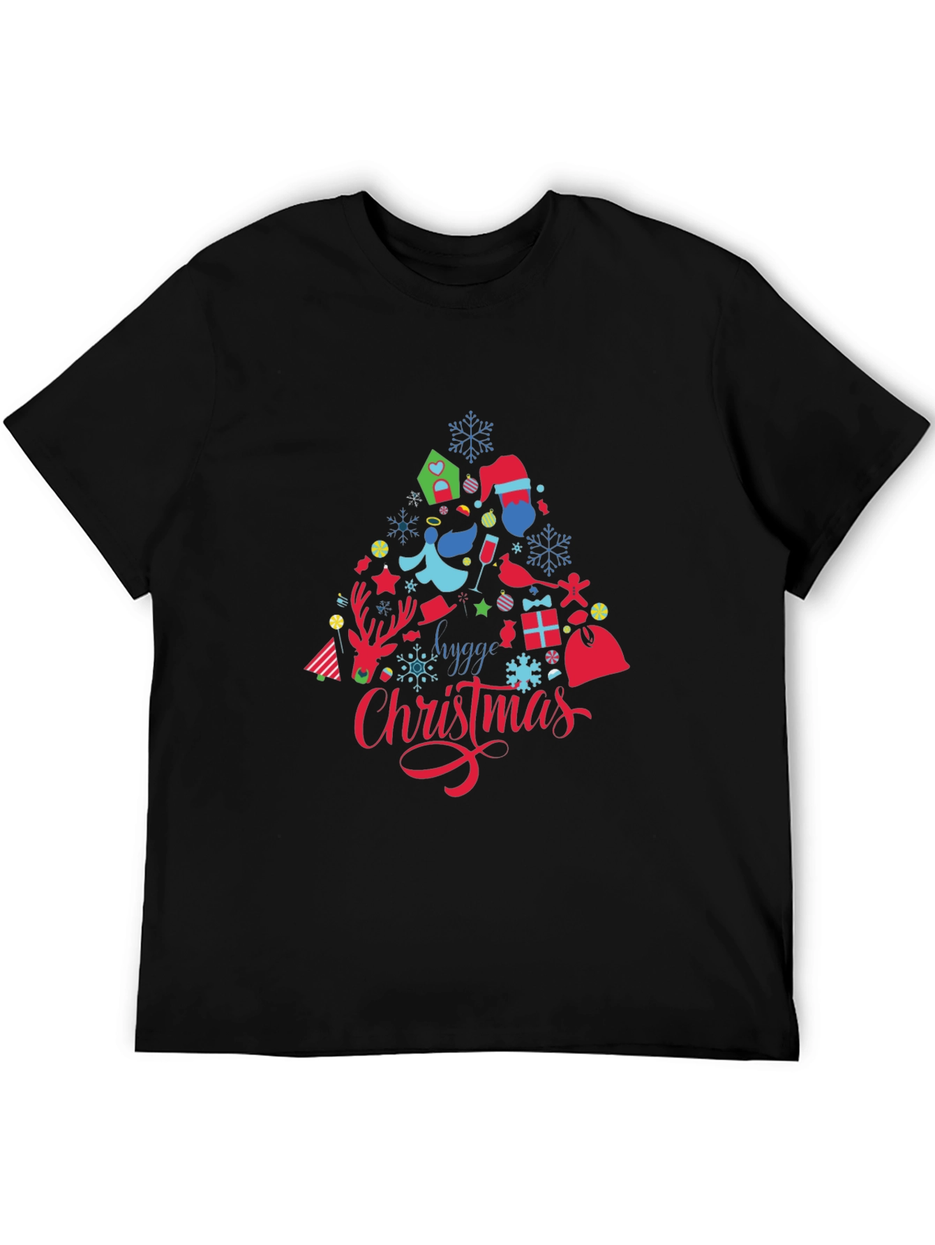 Camiseta Negra Navideña Hygge Christmas