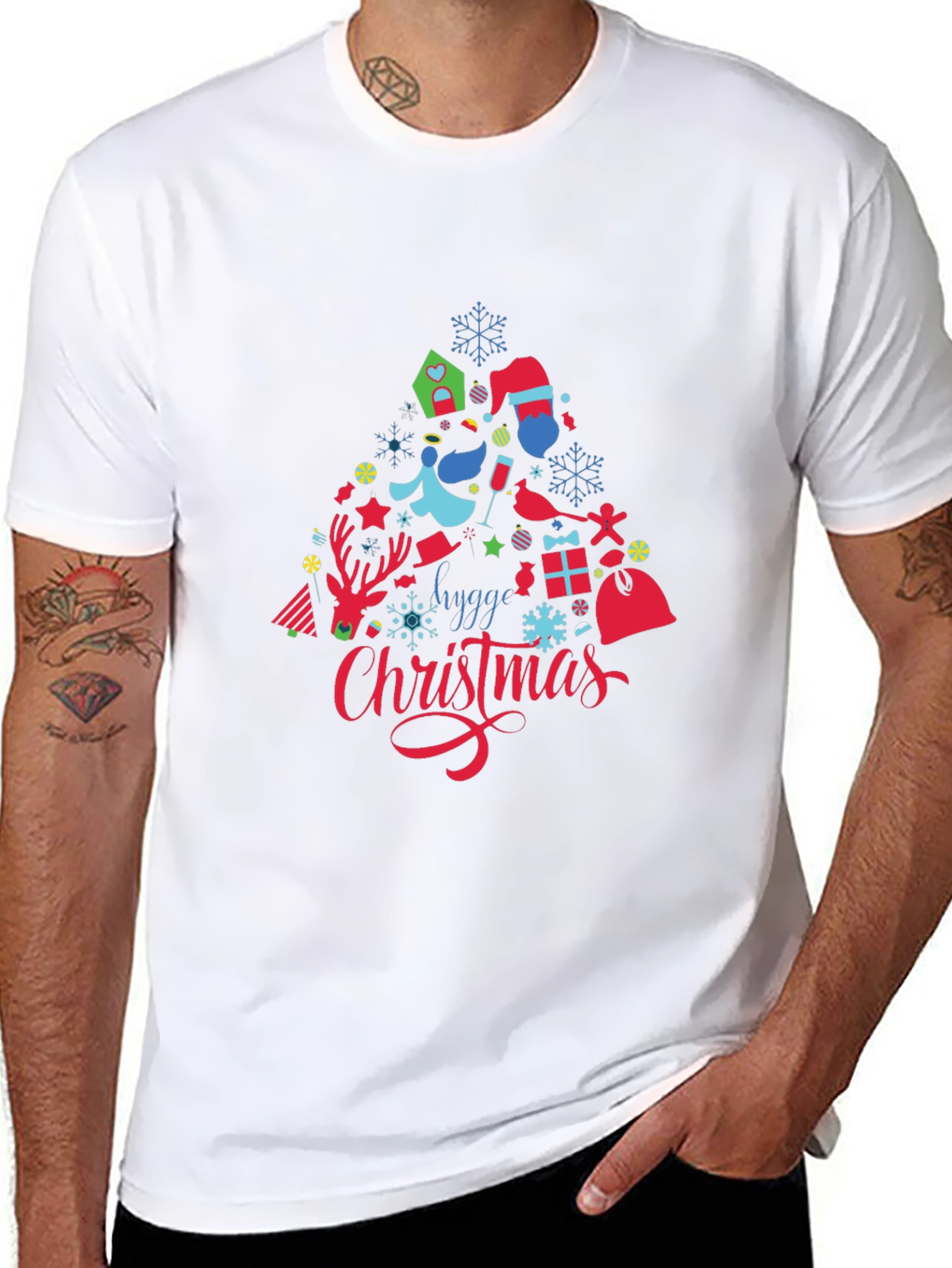 Camiseta Negra Navideña Hygge Christmas