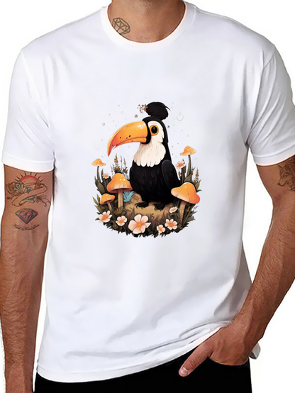 Camiseta Negra con Diseño de Tucán Mágico