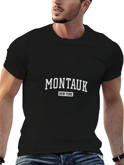 Camiseta Negra Montauk Nueva York