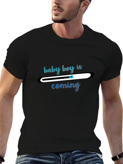 Camiseta de Anuncio de Embarazo Baby Boy is Coming