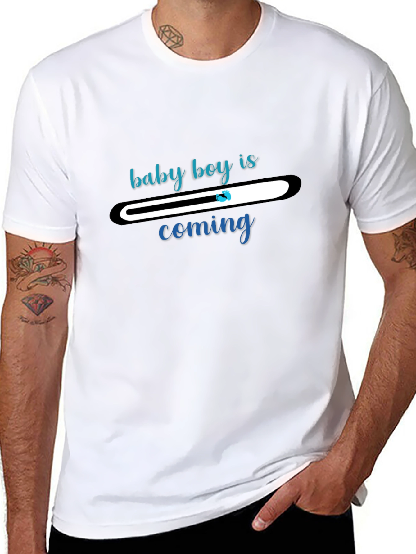 Camiseta de Anuncio de Embarazo Baby Boy is Coming