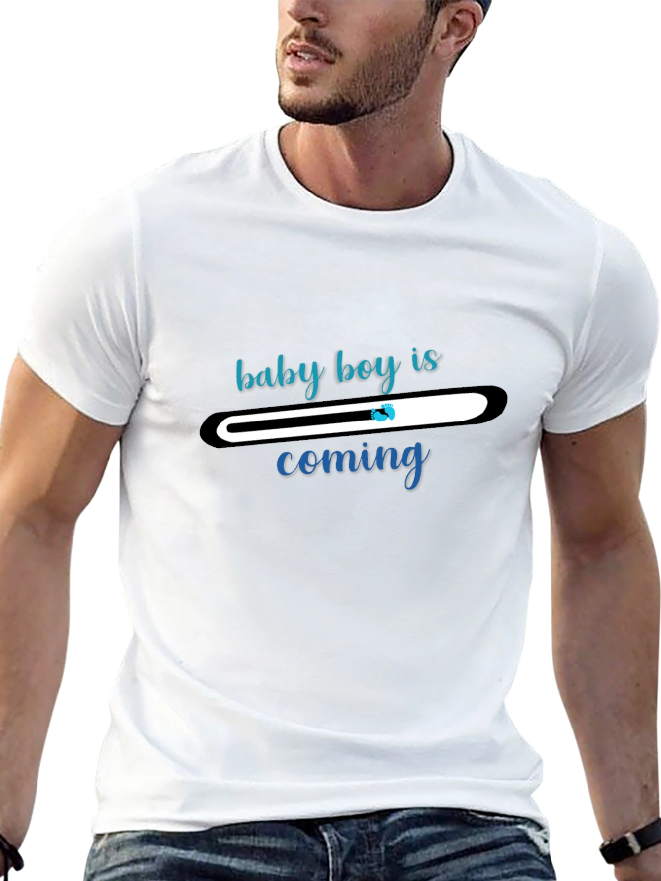 Camiseta de Anuncio de Embarazo Baby Boy is Coming