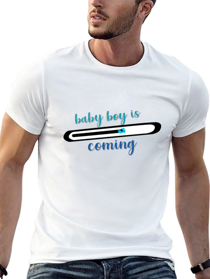 Camiseta de Anuncio de Embarazo Baby Boy is Coming