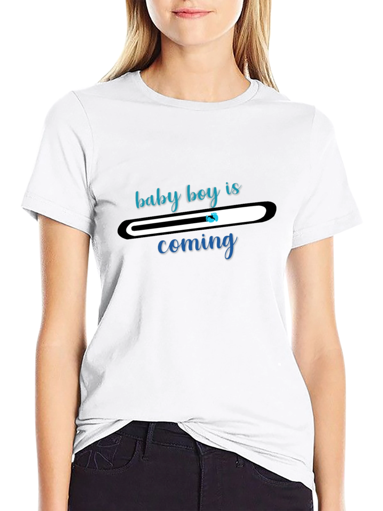 Camiseta de Anuncio de Embarazo Baby Boy is Coming