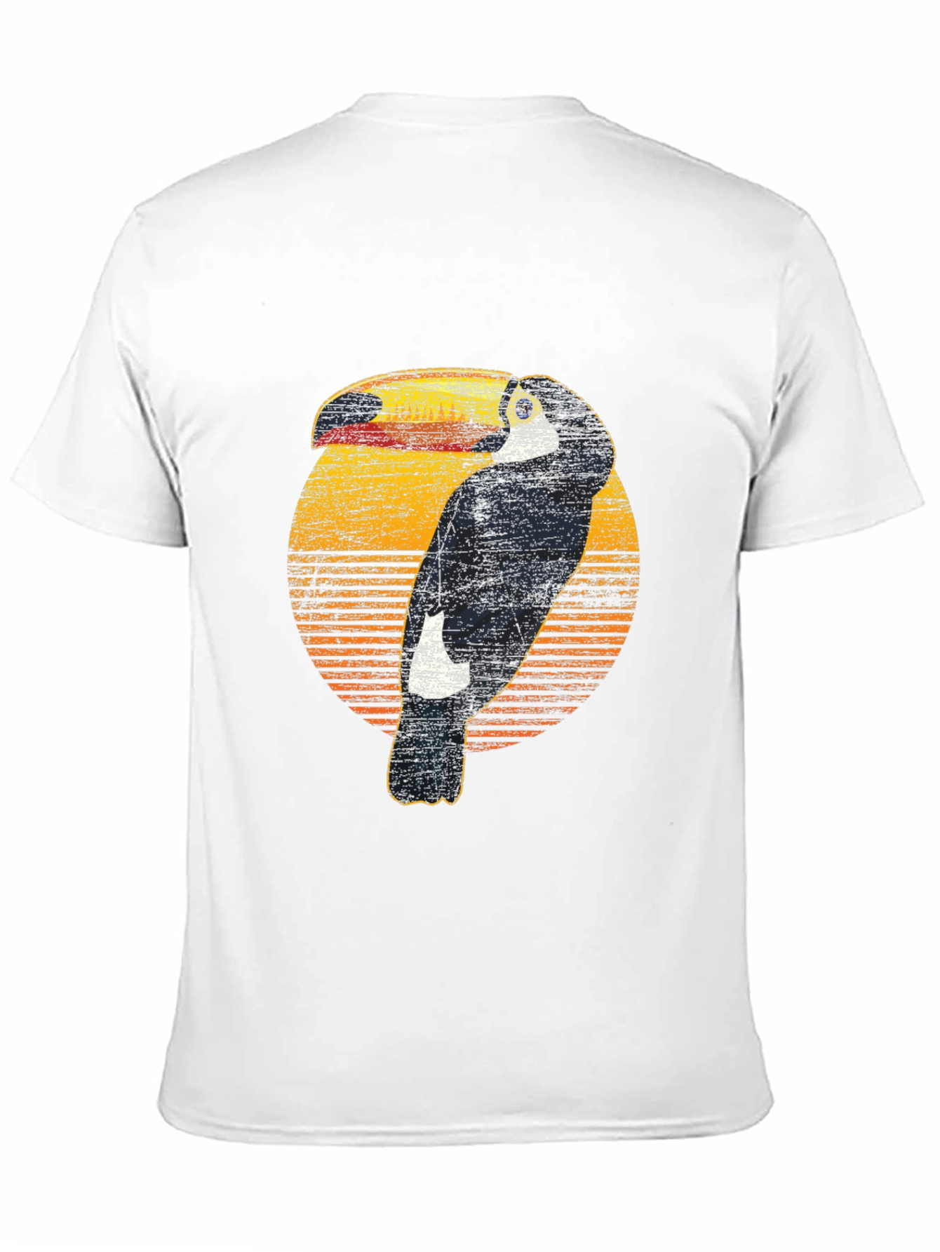 Camiseta Negra con Diseño de Tucán Retro