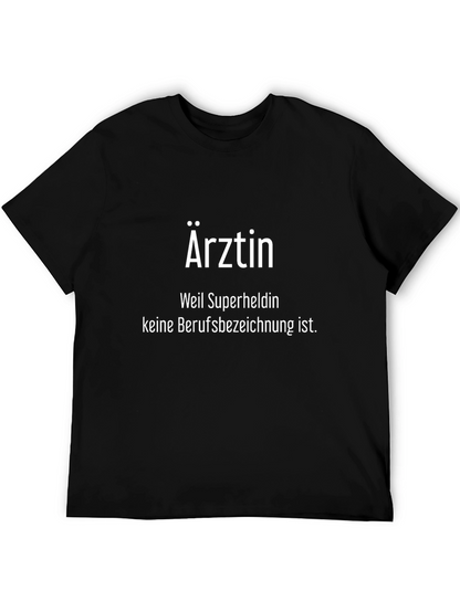 Camiseta Negra con Texto: Ärztin (Doctora)