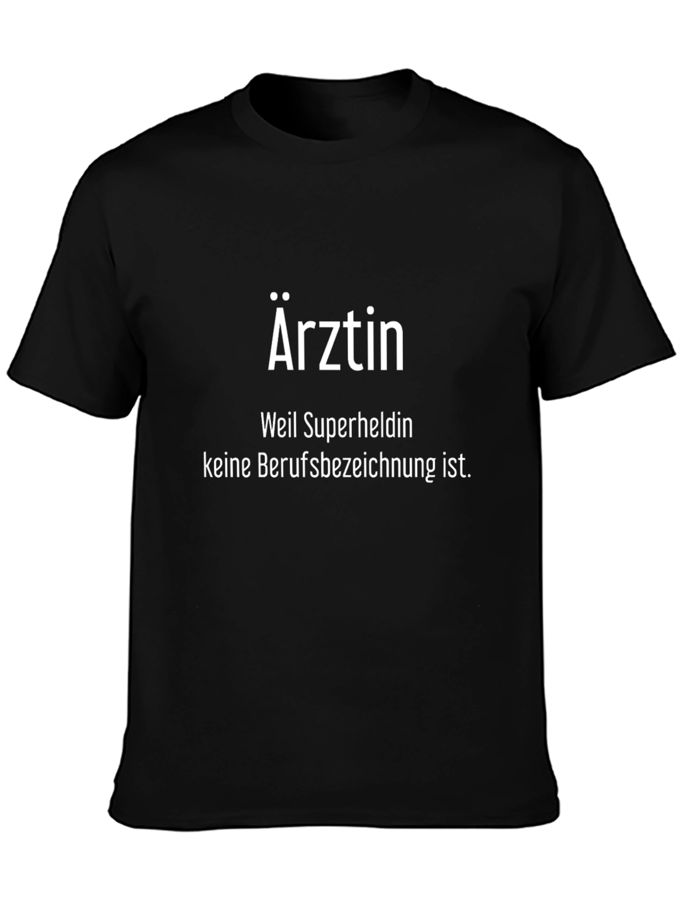 Camiseta Negra con Texto: Ärztin (Doctora)