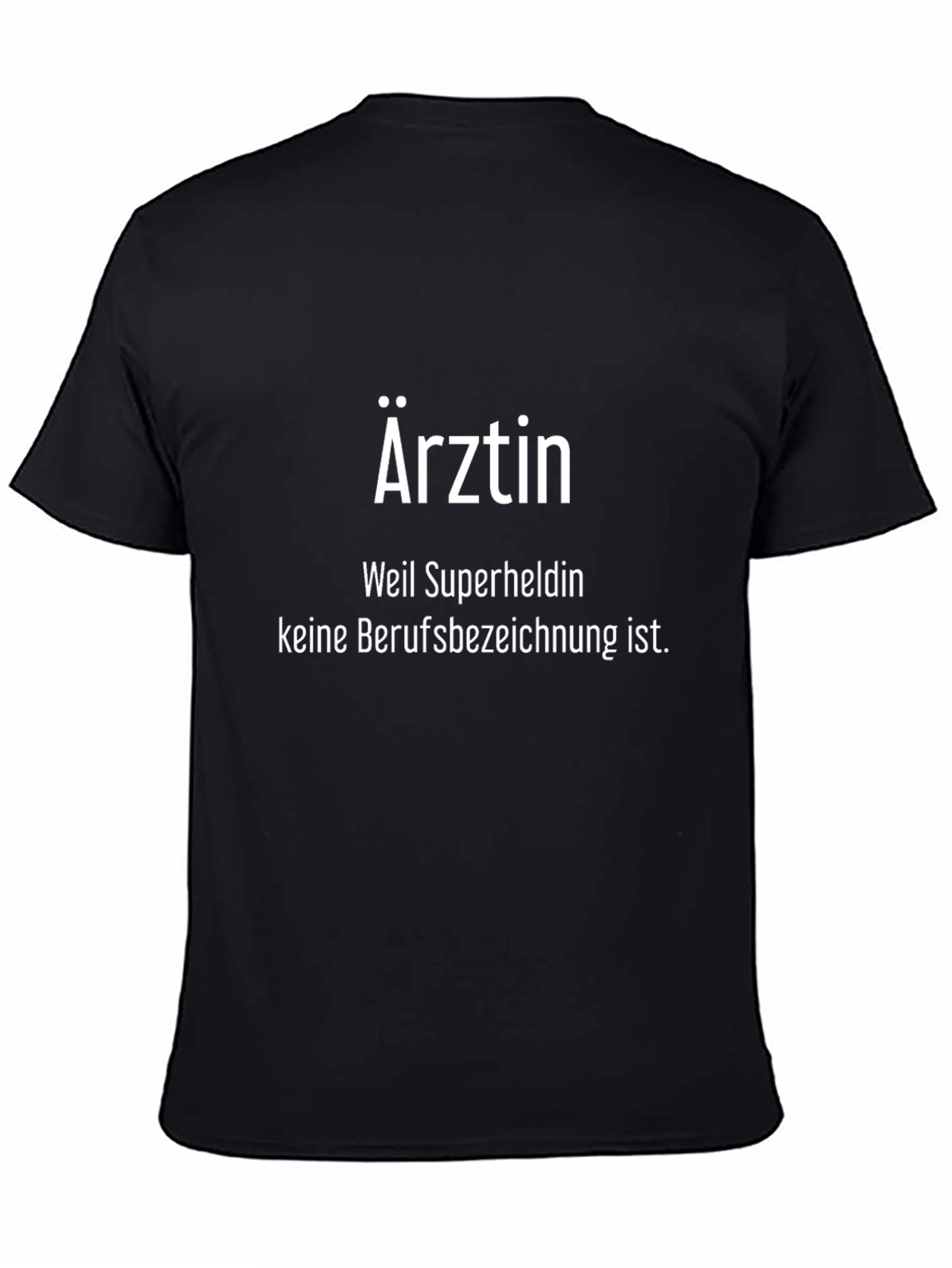 Camiseta Negra con Texto: Ärztin (Doctora)