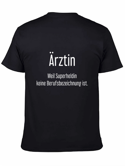 Camiseta Negra con Texto: Ärztin (Doctora)