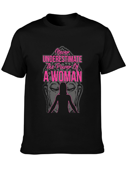 Camiseta Negra con Diseño de Empoderamiento Femenino