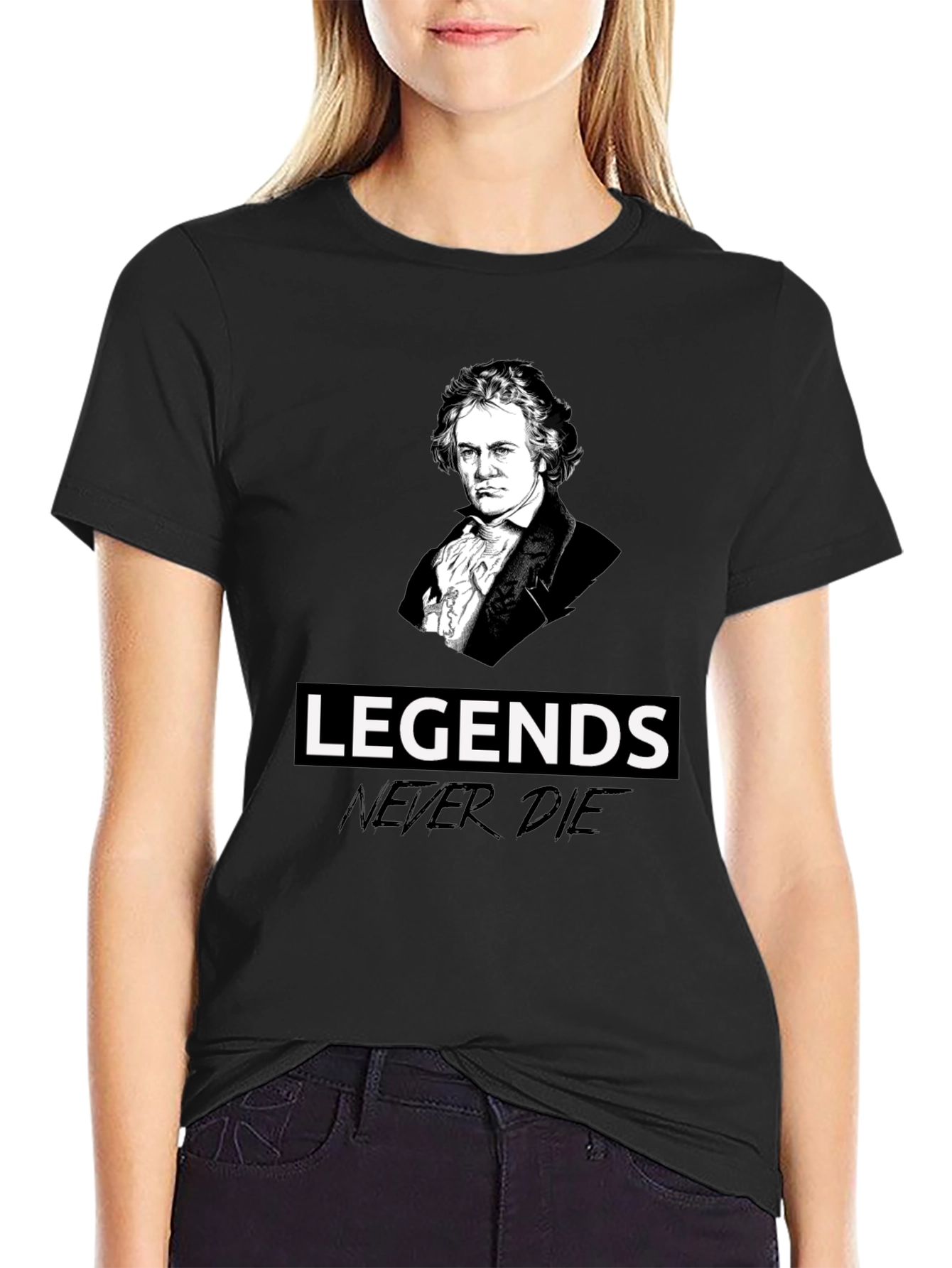 Camiseta Negra Leyendas Beethoven