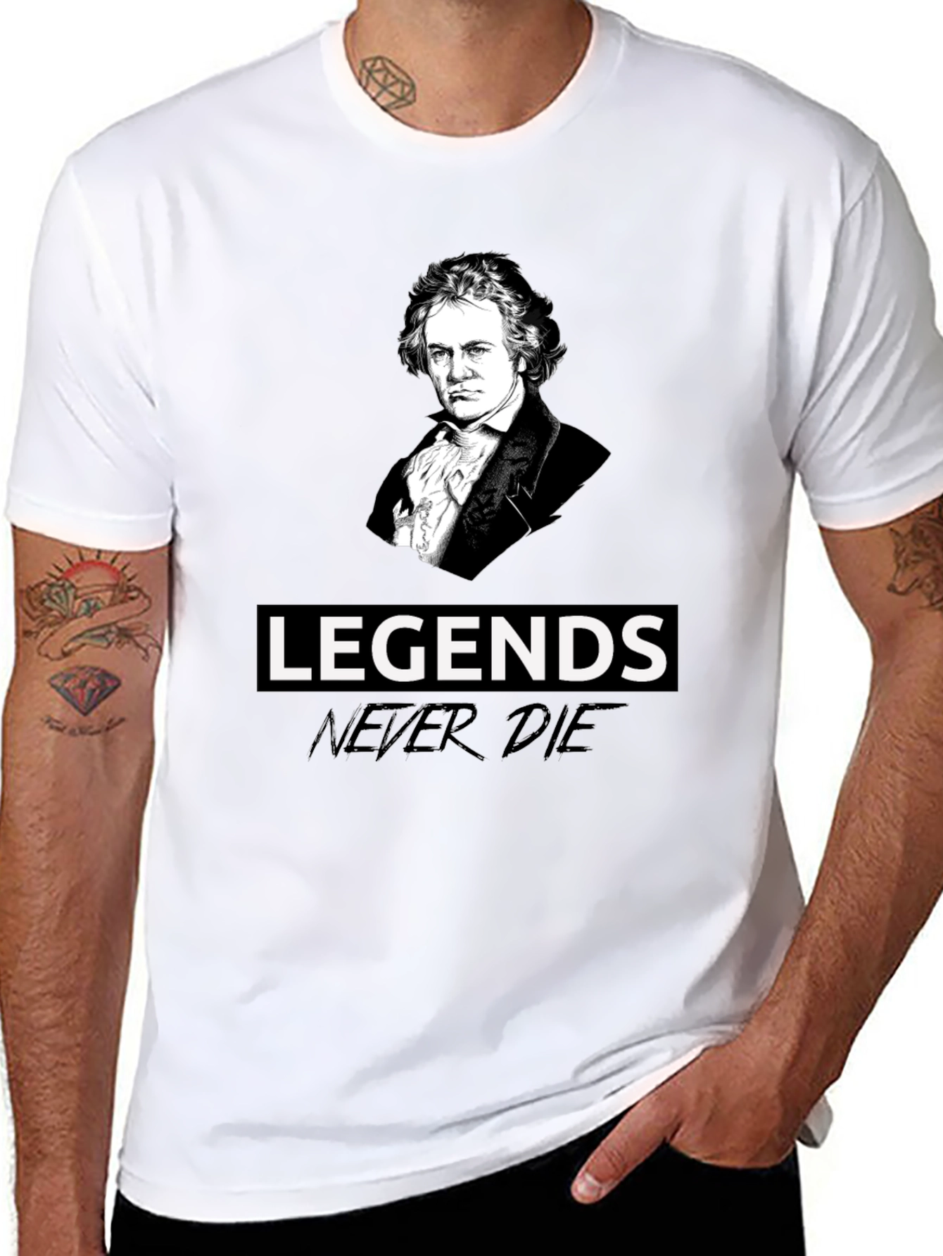 Camiseta Negra Leyendas Beethoven