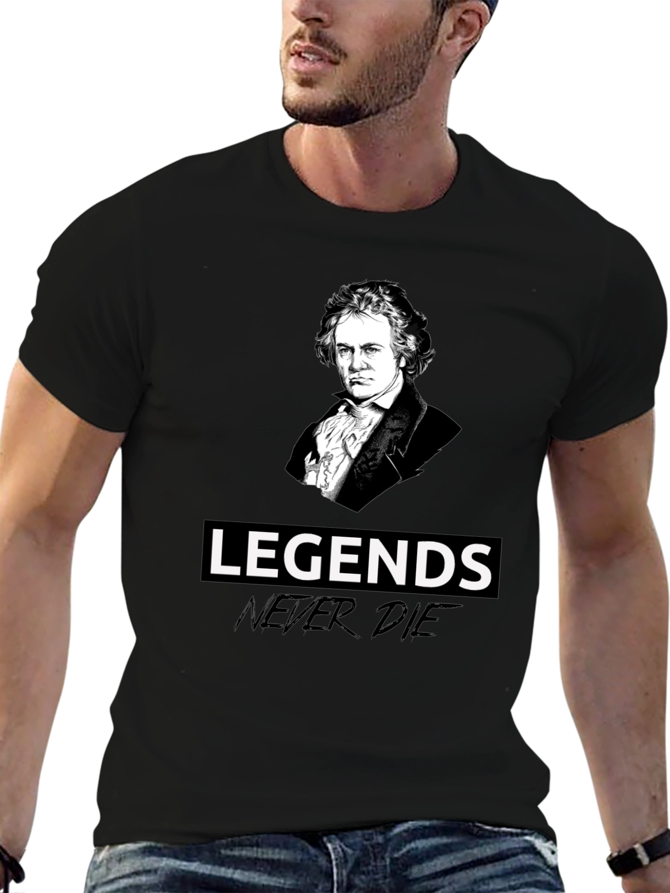 Camiseta Negra Leyendas Beethoven