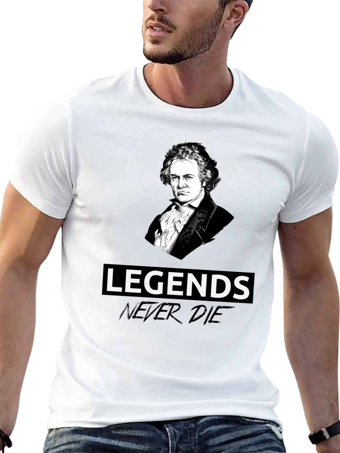 Camiseta Negra Leyendas Beethoven