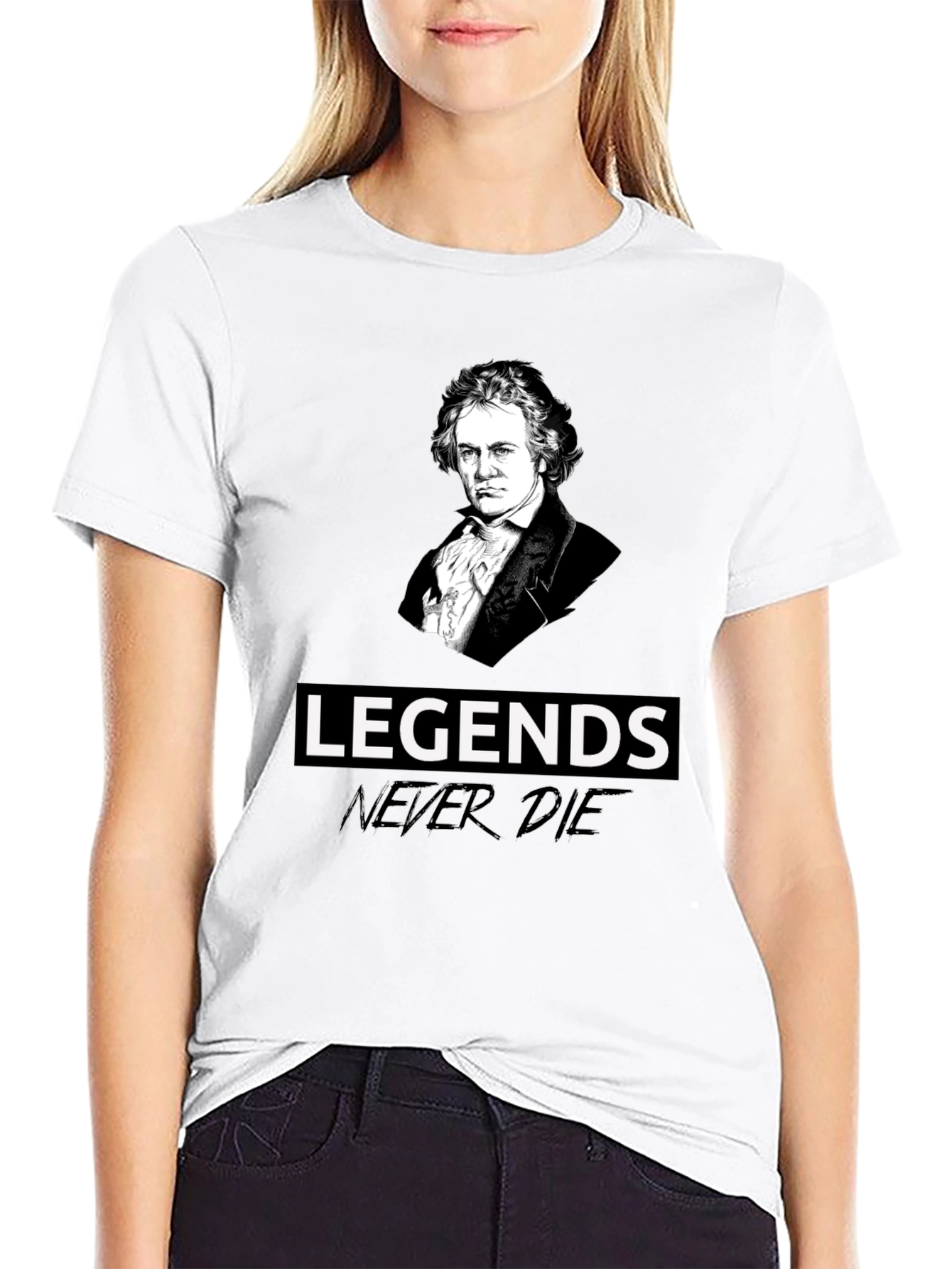 Camiseta Negra Leyendas Beethoven