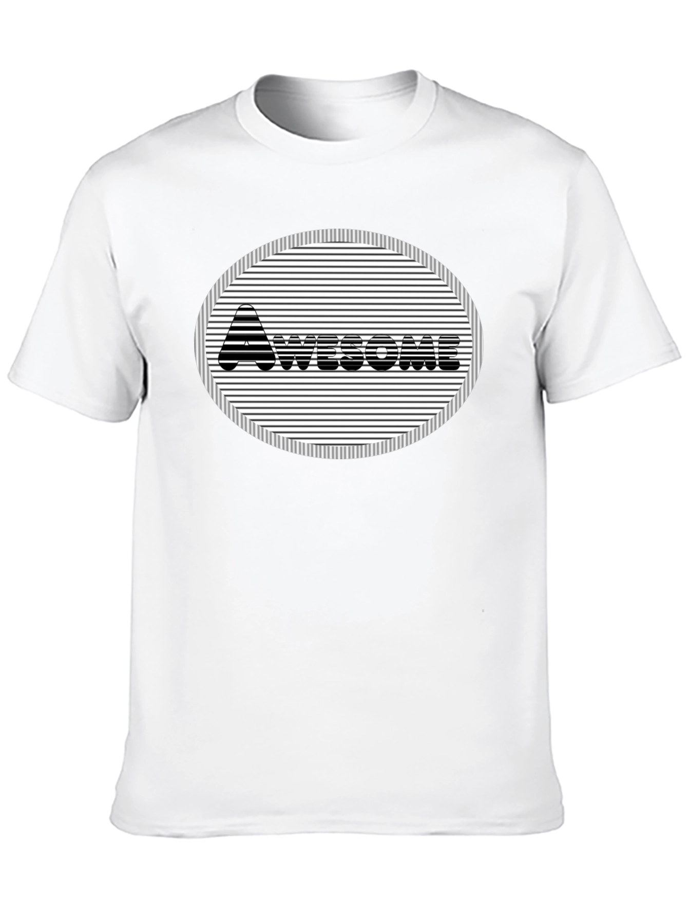 Camiseta Negra Diseño Awesome