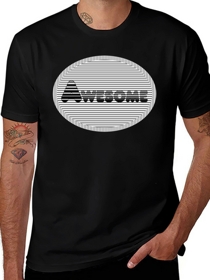 Camiseta Negra Diseño Awesome