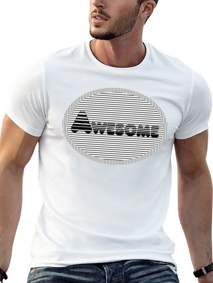 Camiseta Negra Diseño Awesome