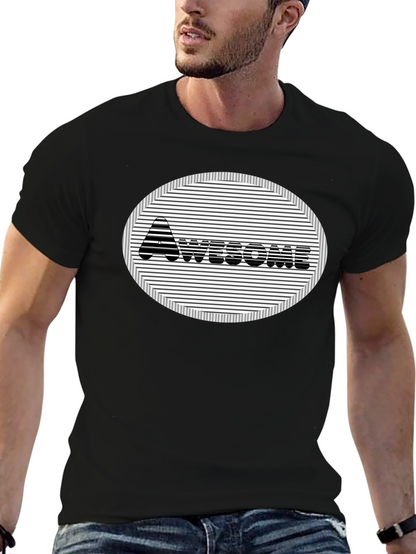 Camiseta Negra Diseño Awesome
