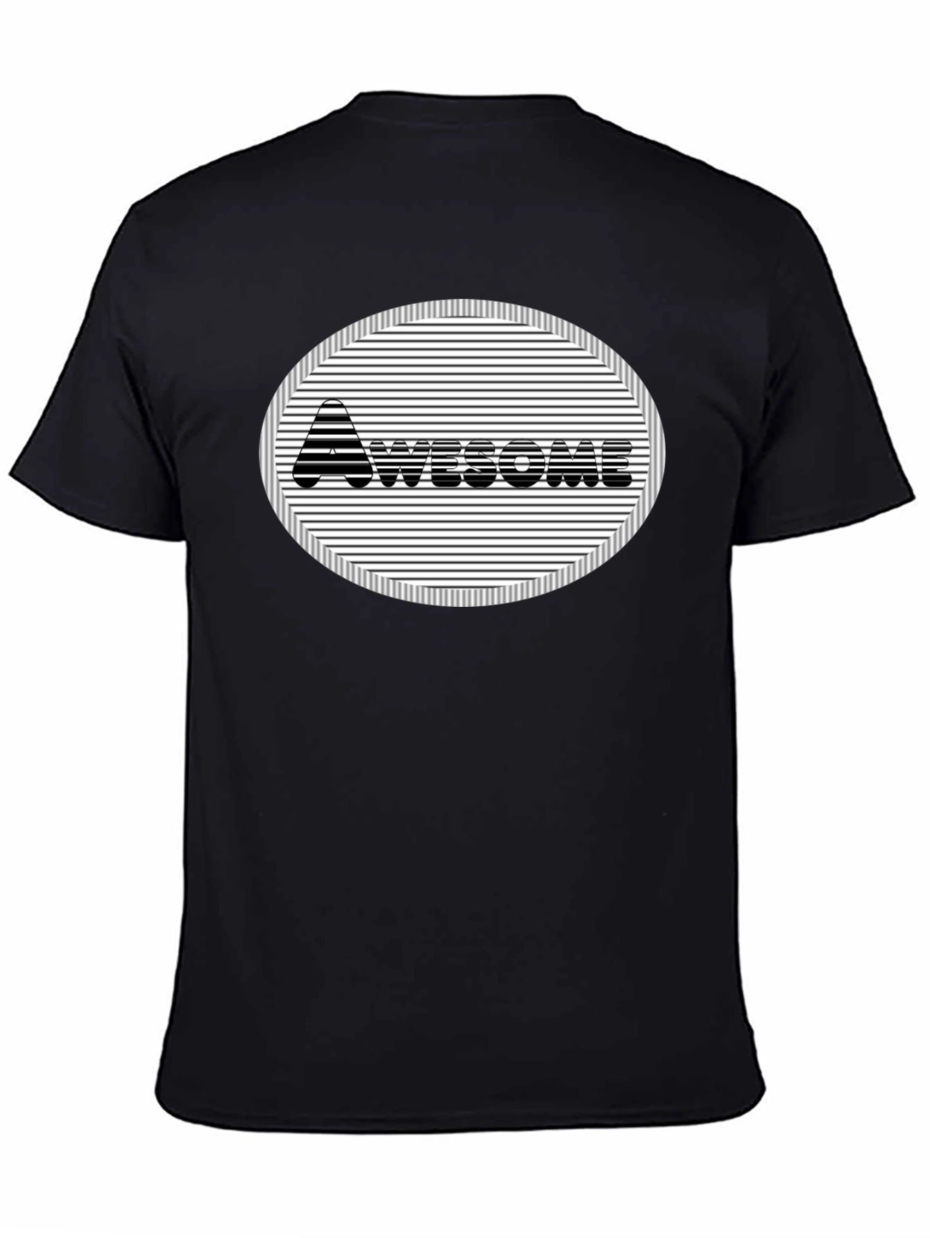 Camiseta Negra Diseño Awesome