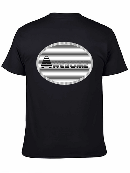 Camiseta Negra Diseño Awesome