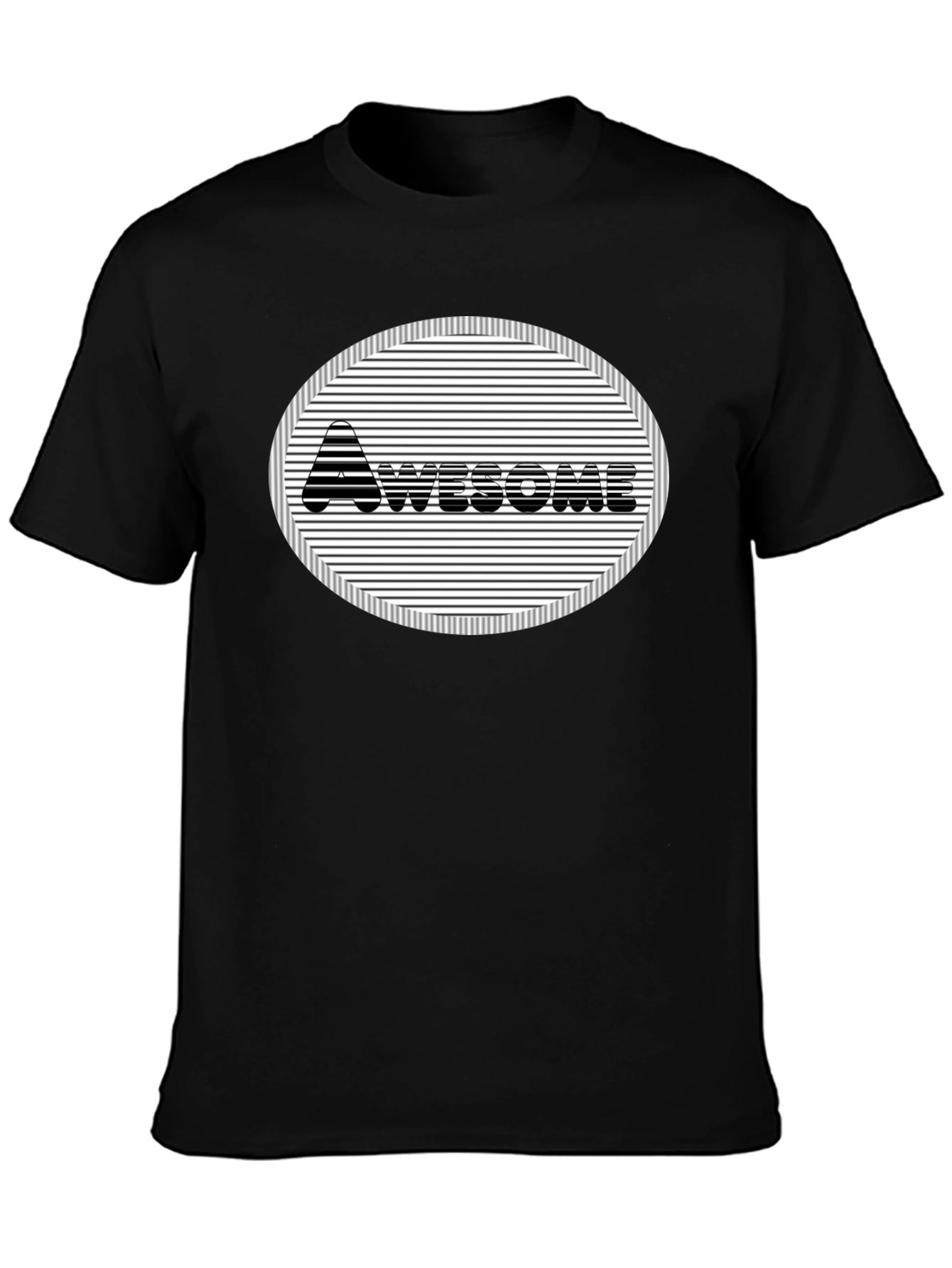 Camiseta Negra Diseño Awesome