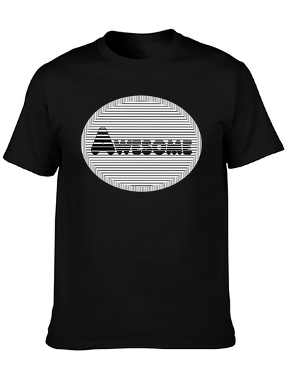 Camiseta Negra Diseño Awesome