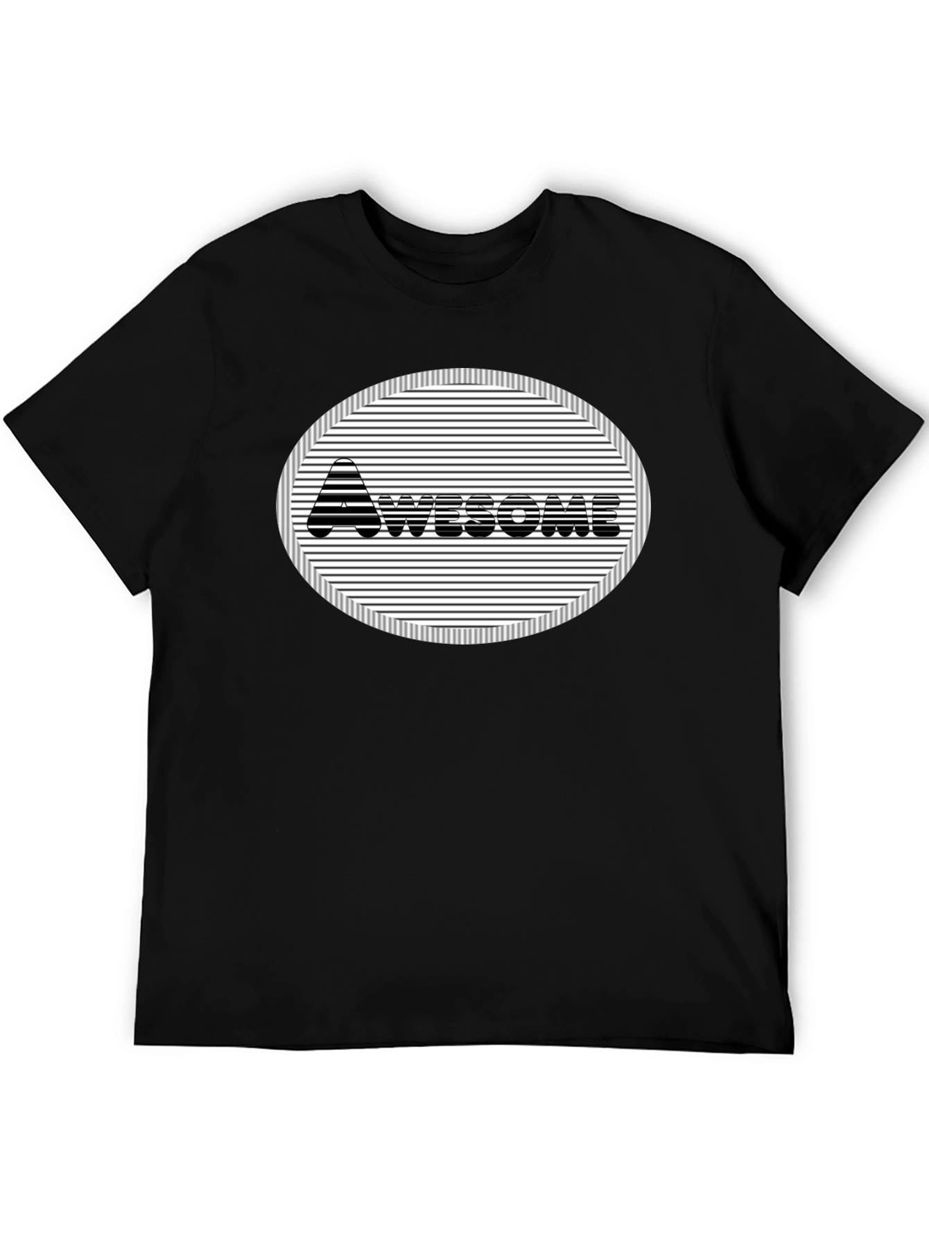 Camiseta Negra Diseño Awesome