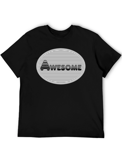 Camiseta Negra Diseño Awesome