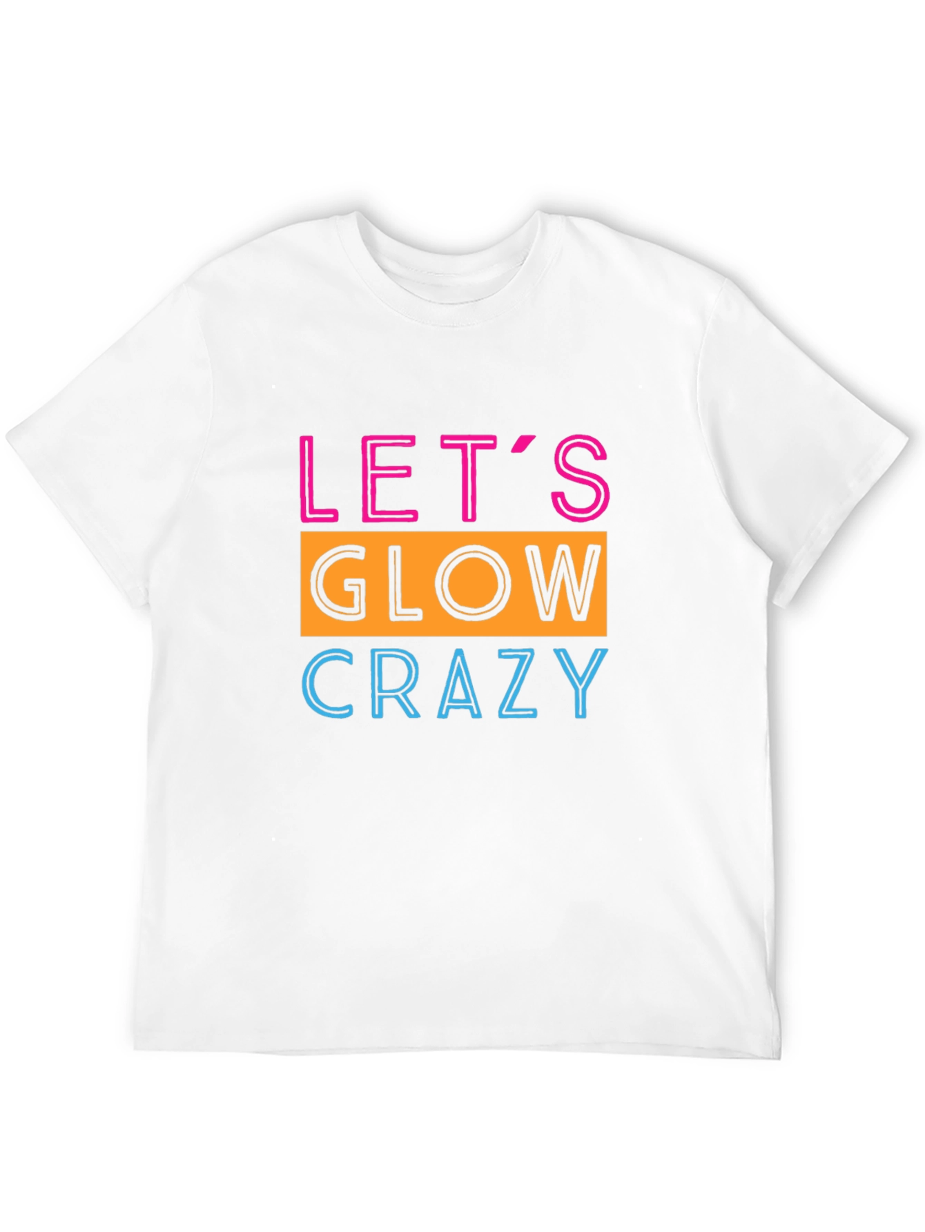Camiseta Negra con Diseño Neón Lets Glow Crazy