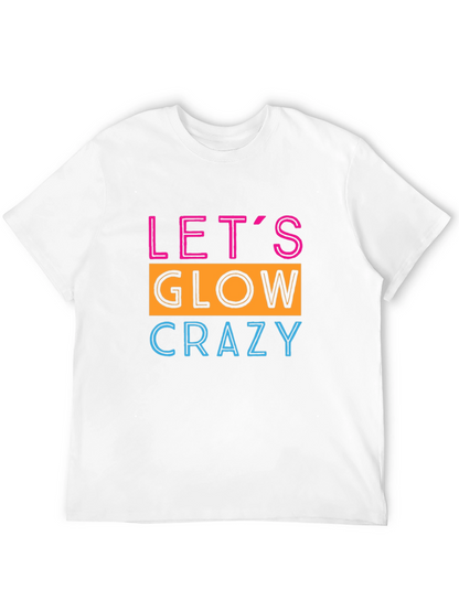 Camiseta Negra con Diseño Neón Lets Glow Crazy