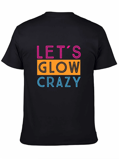 Camiseta Negra con Diseño Neón Lets Glow Crazy