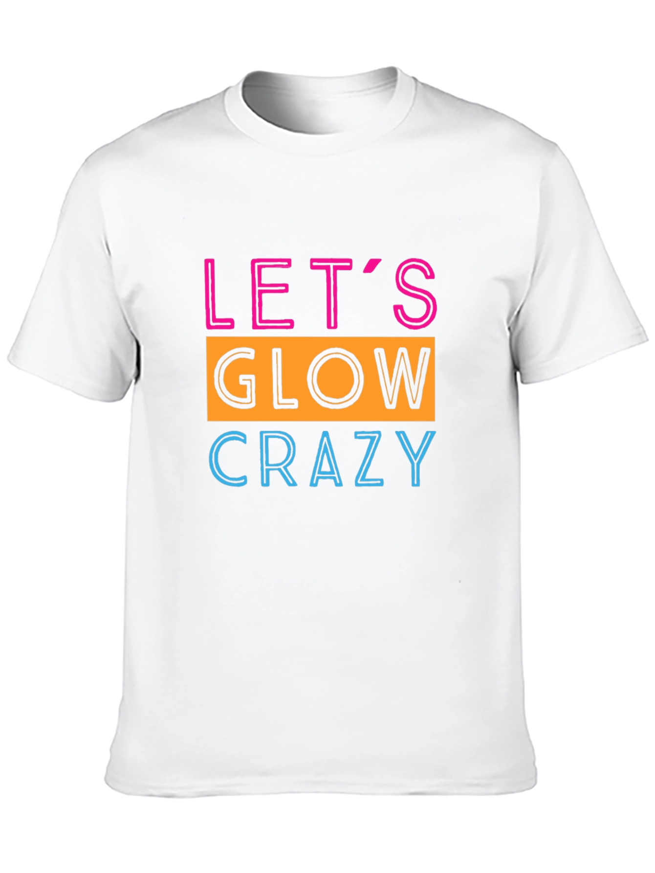 Camiseta Negra con Diseño Neón Lets Glow Crazy