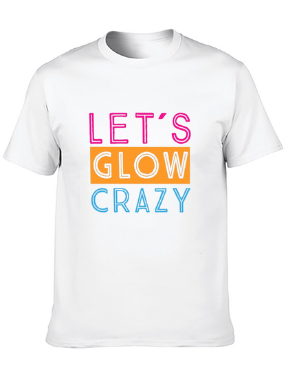 Camiseta Negra con Diseño Neón Lets Glow Crazy